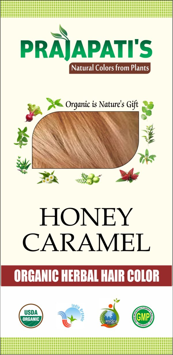 ORGANIC HERBAL HAIR COLOR - HONEY CARAMEL