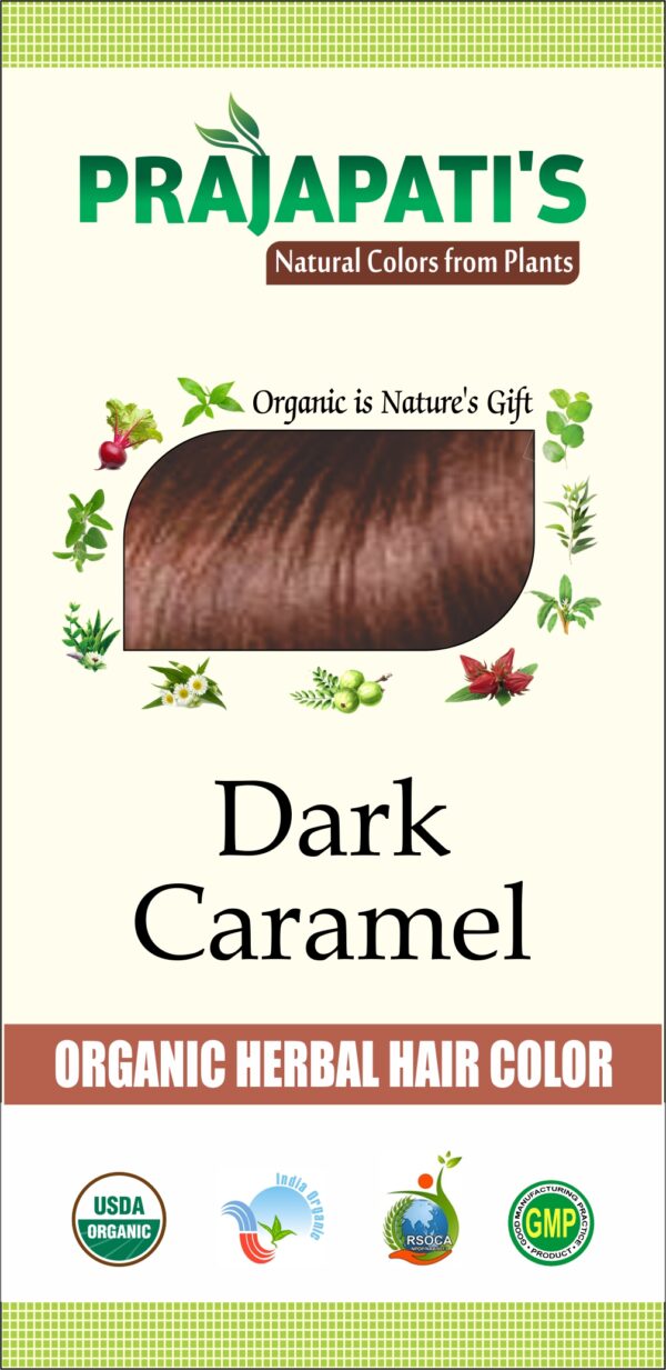 ORGANIC HERBAL HAIR COLOR - DARK CARAMEL