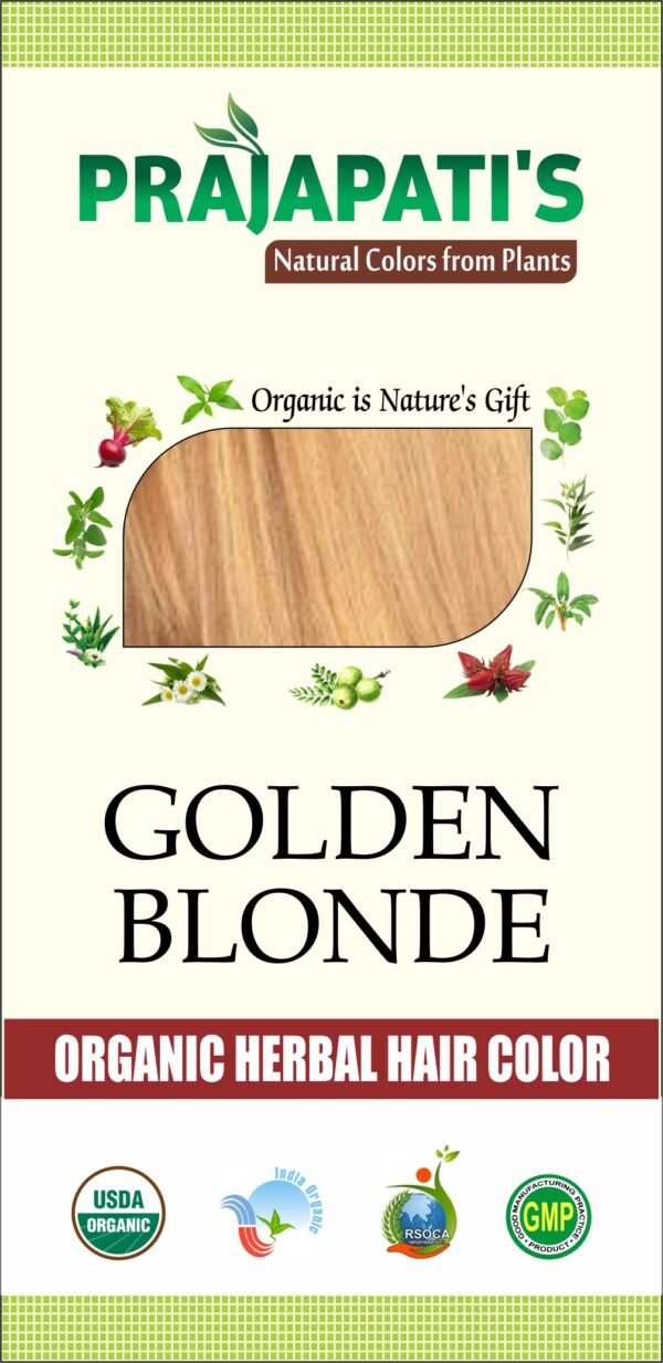 ORGANIC HERBAL HAIR COLOR - GOLDEN BLONDE