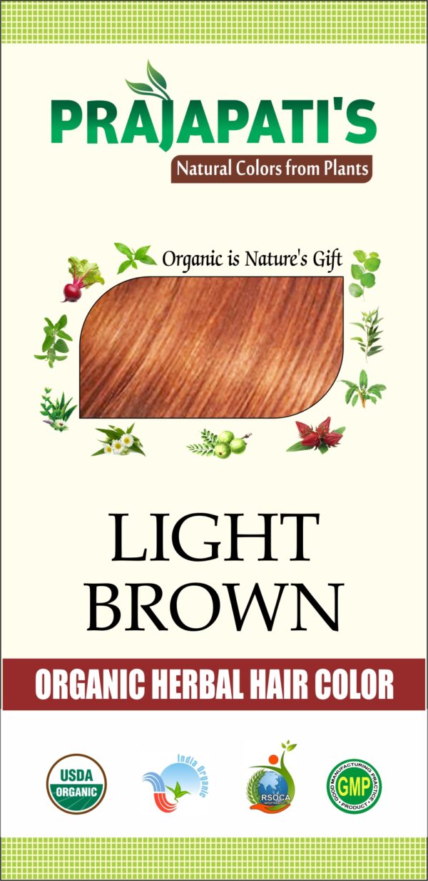 ORGANIC HERBAL HAIR COLOR - LIGHT BROWN